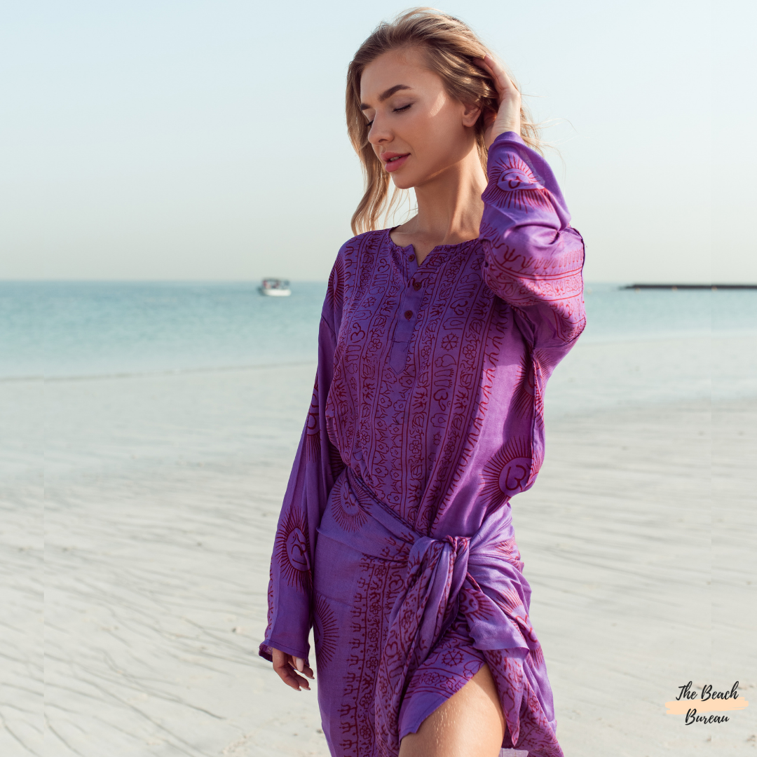 Purple beach cheap cover up